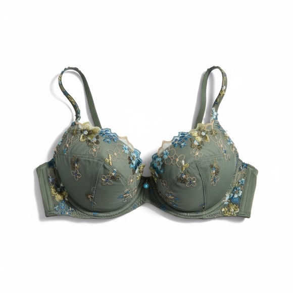 Marie Jo Other - Marie Jo women’s Elegant Green Floral  Embroidered Bra size UK 38B NWT